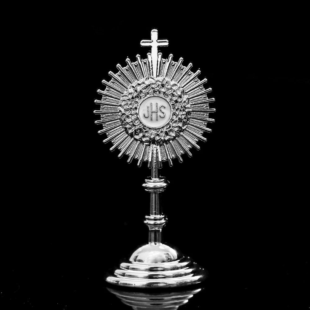 Holy Communion Religious JHS Statue Mini First Gift Jesus Charms Golden Sacramento Baptismal Table Decoration Statue