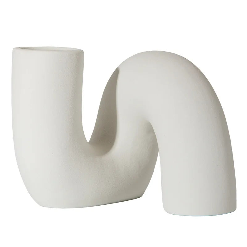 Nordic Style Ceramic Vase, Modern Art Flower Arrangement Pot Ornaments, Living Room Decor Desk Office, Interior Home Decoration