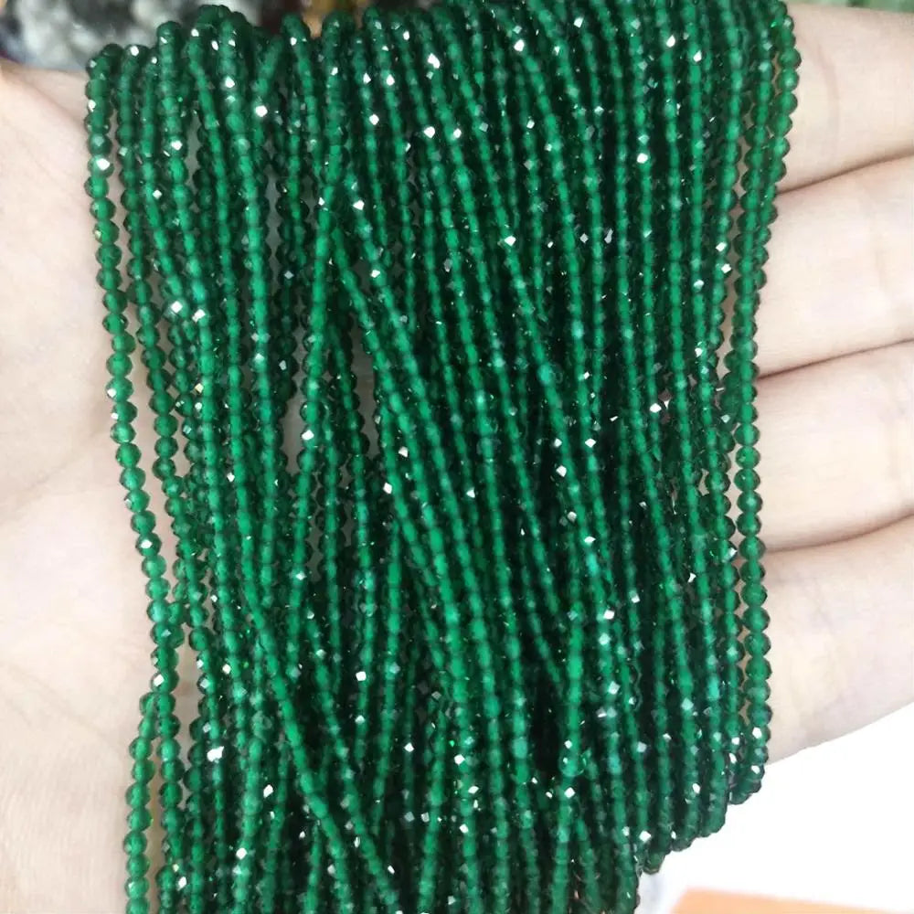 Faceted 2 3MM Natural Jades Rose Quarts Amethysts Small Round Stone Loose Bead For Jewelry Makng Charm DIY Bracele Necklace