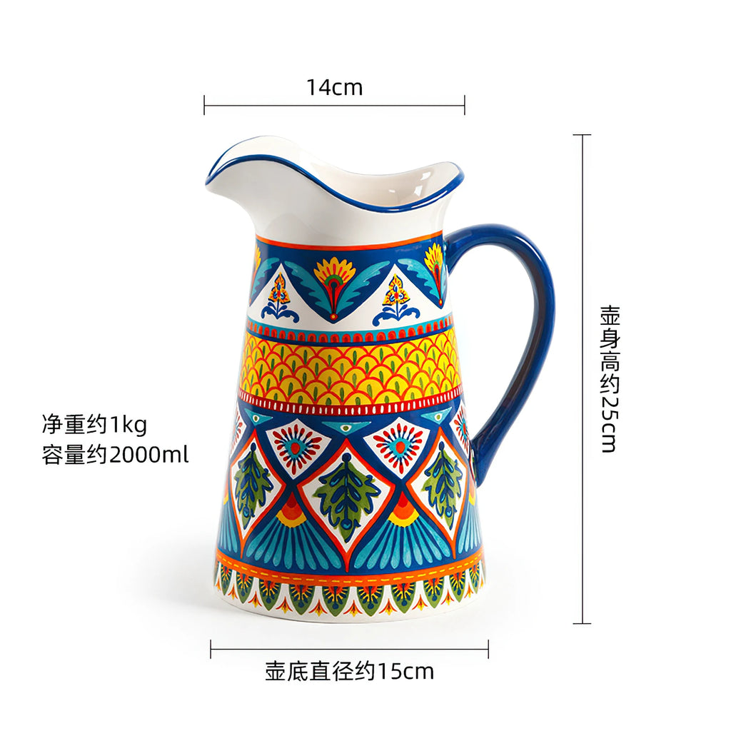Plates Dinner Serving Ceramic Tableware Household Kettle Bohemia Rectangular Flat Dish Steak Salad Tray Soup Noodle Bowl Mug