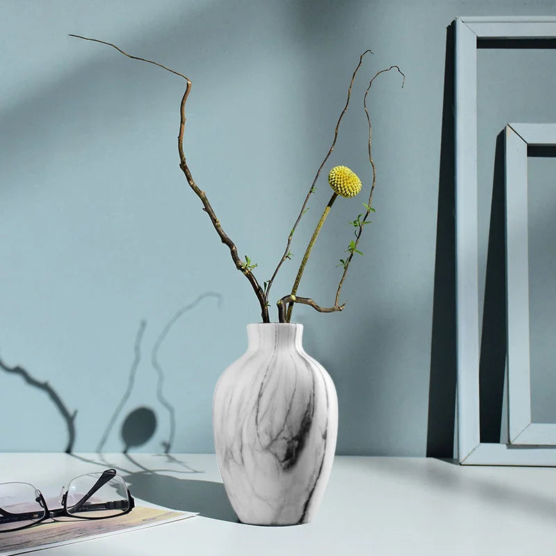 Ceramic Vase For Home Decor Nordic Flower Pot Home Living Room Decoration  Flower Vase Cachepot For Flowers Modern for interior