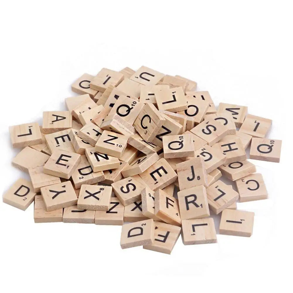 200pcs/Set Wooden Mixed A-Z Letter & Alphabet Natural Wooden Letter Number Decor Mini Wood Ornaments Scrapbooking DIY Art Crafts