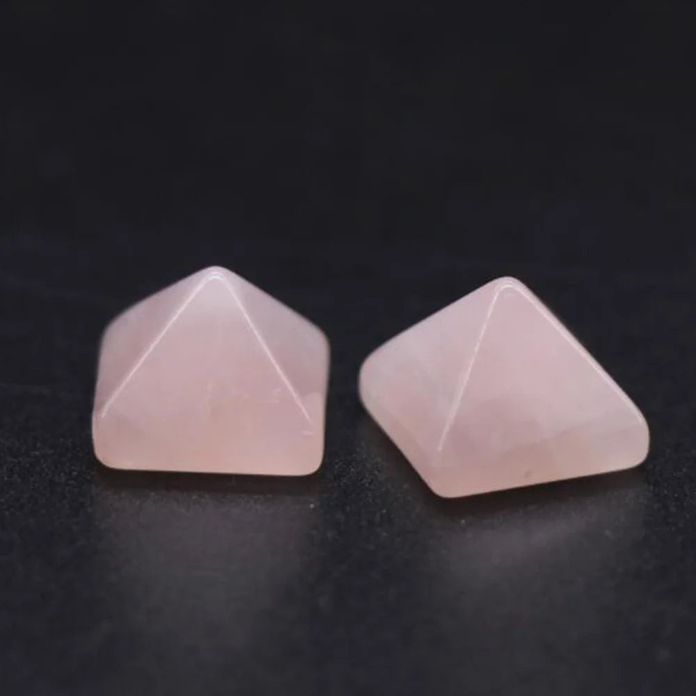 Pyramid Gemstone Natural Healing Stone Crystal Quartz Chakra Point Home Office Decor Crafts Polished Mini Ornament Stone Gift