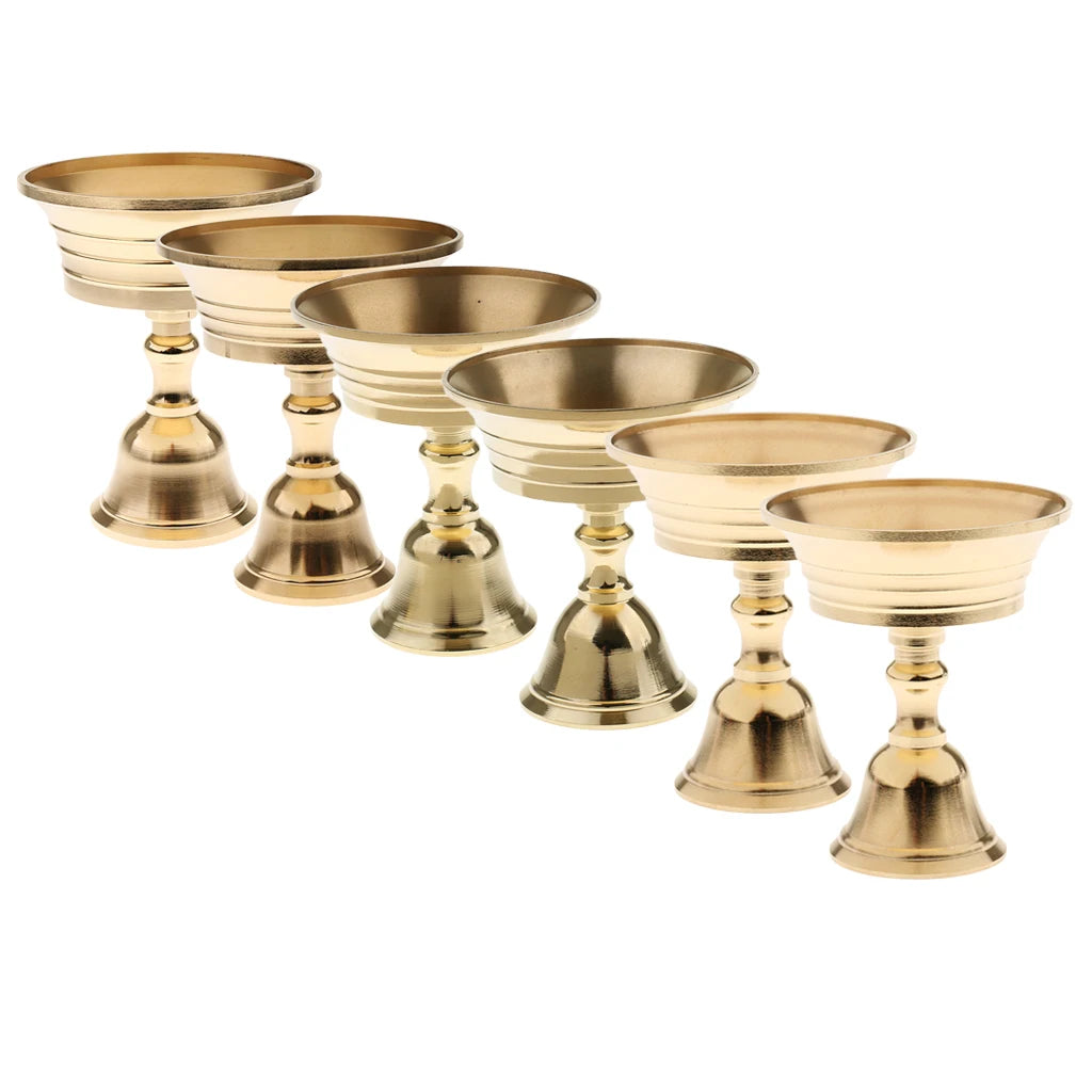 Copper Candle Holder Ghee Lamp Holder Tibetan Butter Brass Oil Lamp Buddhist Supplies Home Decor