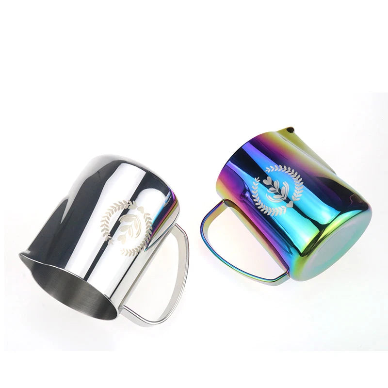 Frothing Pitcher 600ml Espresso Stainless Steel Pull Flower Cup Latte Coffee Milk Mug Frother Milk Foaming For Barista Tool