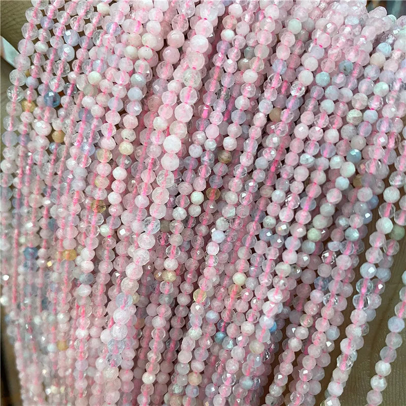 Faceted Natural 2 3 mm Stone Bead Zircon Rose Quartzs Amethysts Rubys Agates Seed Beads for Jewelry Making Beadwork DIY Supplies