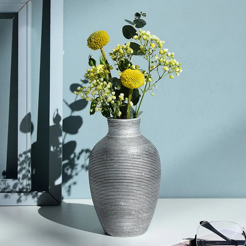 Ceramic Vase For Home Decor Nordic Flower Pot Home Living Room Decoration  Flower Vase Cachepot For Flowers Modern for interior