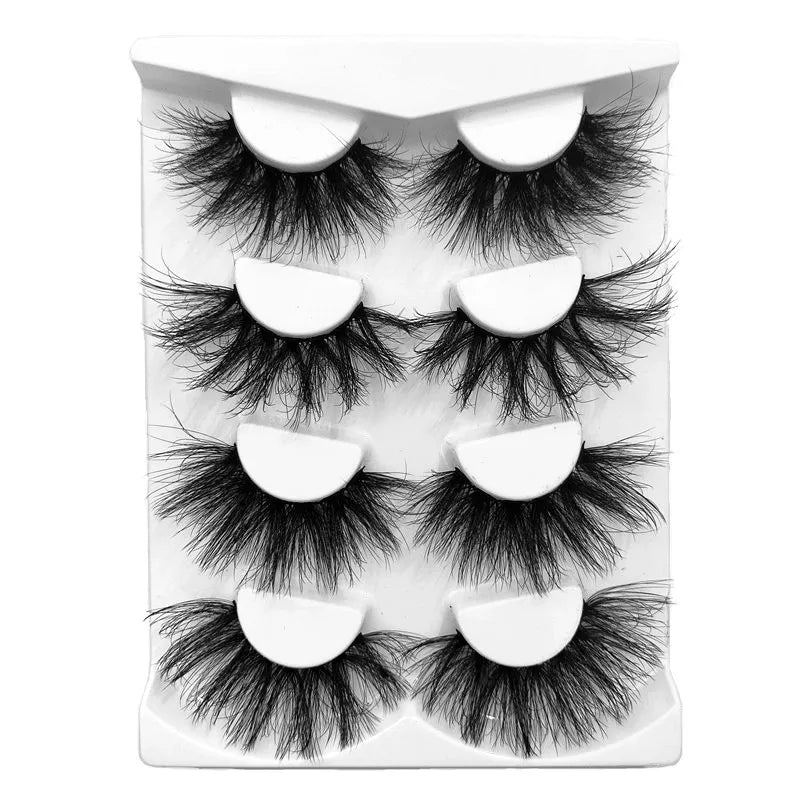 New 4-8 Pairs Mink Eyelashes 10-25mm Lashes Fluffy 3d Mink Lashes Makeup Dramatic Long Natural Eye Lashes Extension Maquillaje