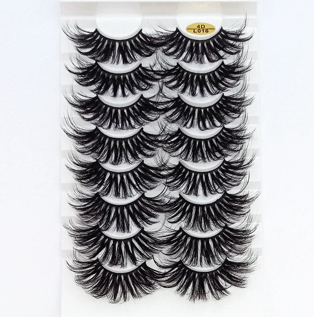 New 4-8 Pairs Mink Eyelashes 10-25mm Lashes Fluffy 3d Mink Lashes Makeup Dramatic Long Natural Eye Lashes Extension Maquillaje