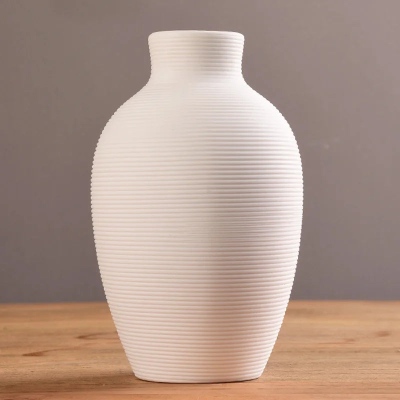 Ceramic Vase For Home Decor Nordic Flower Pot Home Living Room Decoration  Flower Vase Cachepot For Flowers Modern for interior