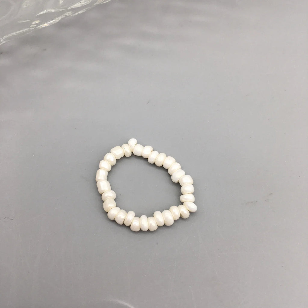Simple Seed Beads Rings For Women Fashion Crystal Beaded Rings Cute Minimalist Coloful Beads Geometric Stacked Fine Rings