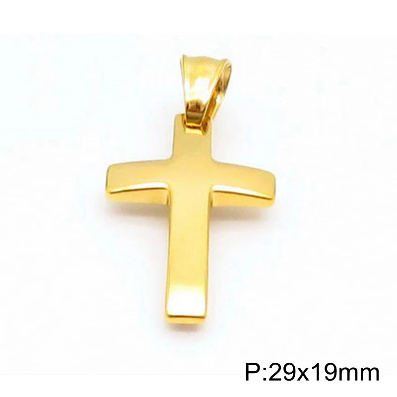 Cruz Pendant For Women Men Polished Stainless Steel Waterproof Simple Shiny Pendant Never Fade