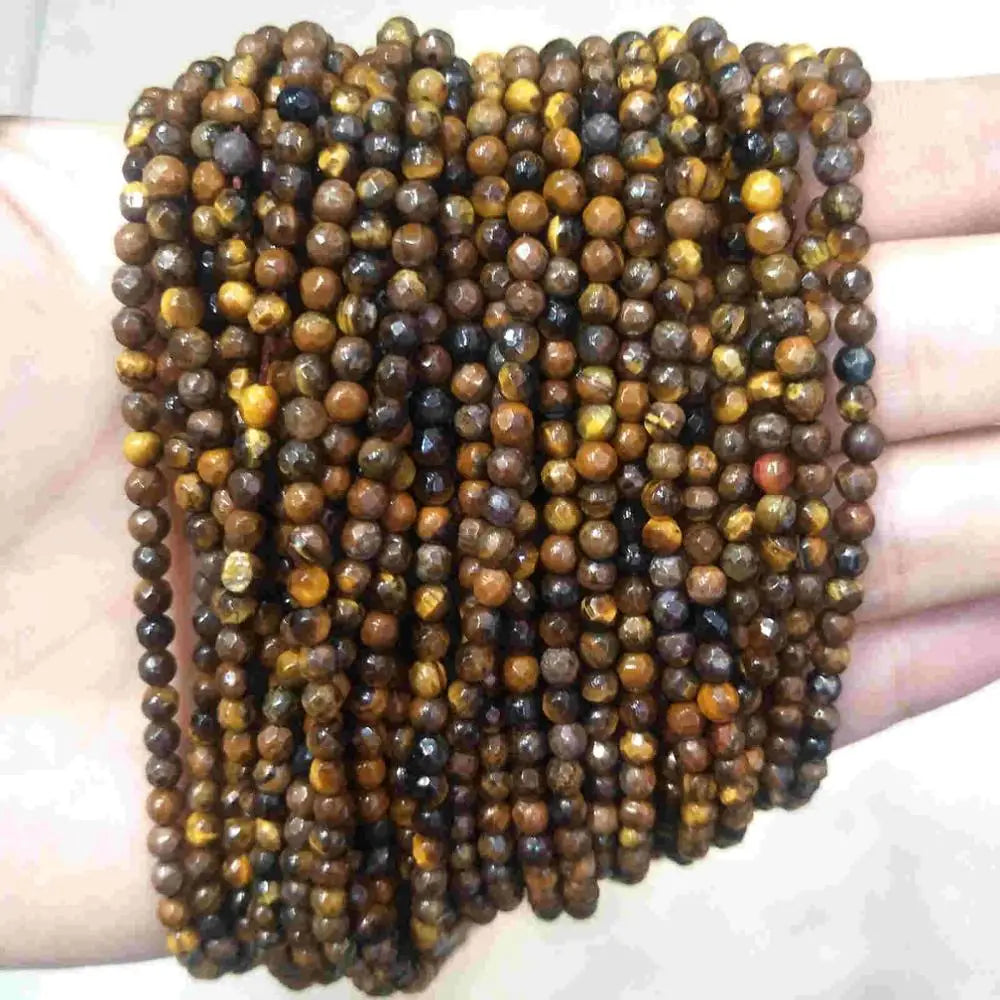 Faceted 2 3MM Natural Jades Rose Quarts Amethysts Small Round Stone Loose Bead For Jewelry Makng Charm DIY Bracele Necklace