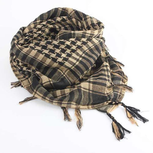 Hunting Scarf Military Shemagh Desert Keffiyeh Head Neck Scarf Arab Wrap with Tassel