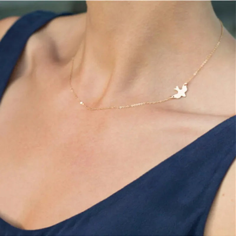 New Fashion Steampunk Dainty Circle Collier Round Minimalist Chain Pendant Necklace For Women Jewelry Gift Cheap Collar