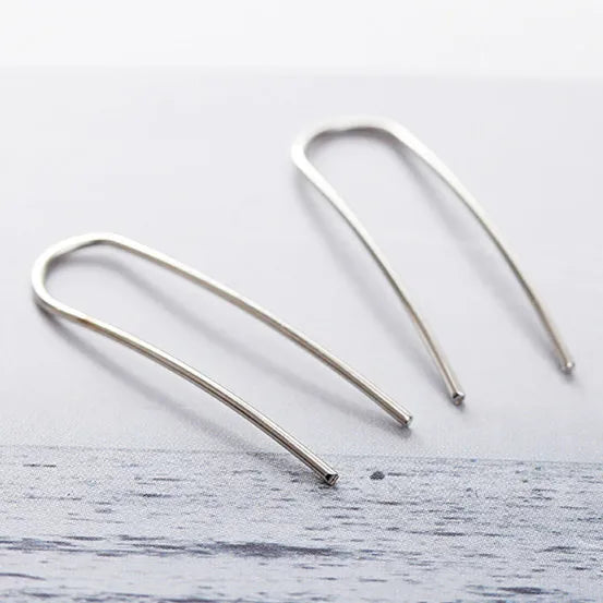 Minimalist Jewelry Fish Shaped Stud Earrings Simplicity Handmade Copper Wire Earring Women Brincos de gota Feminino Geometric