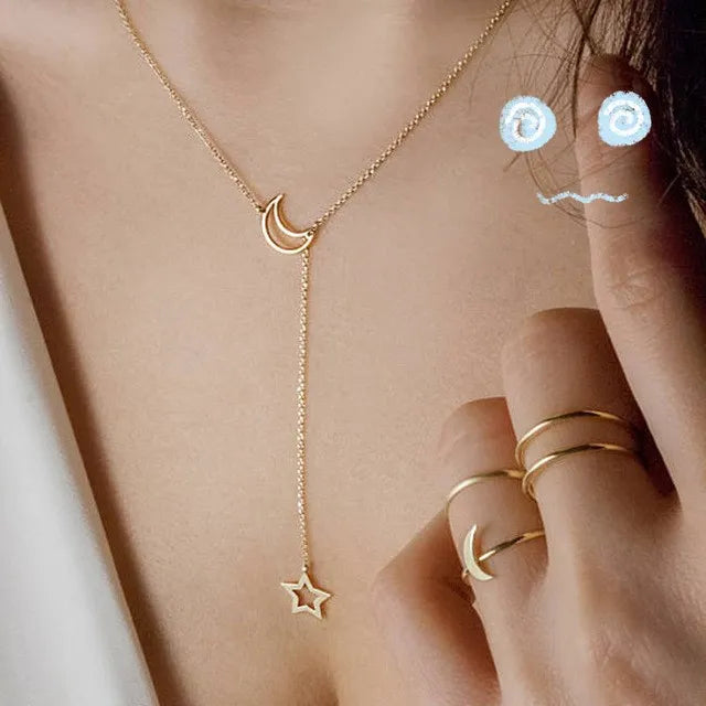 New Fashion Steampunk Dainty Circle Collier Round Minimalist Chain Pendant Necklace For Women Jewelry Gift Cheap Collar