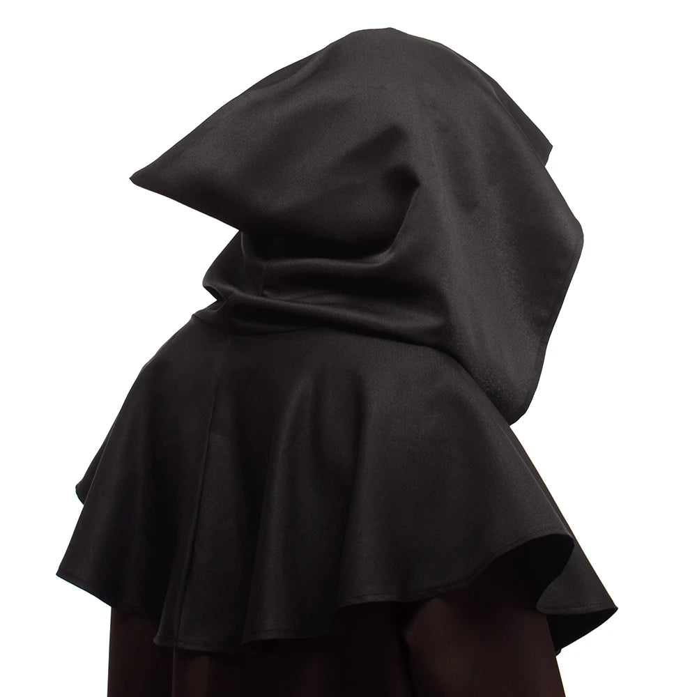 Medieval Priest Monk Costume, Hooded Cape, Renaissance Wicca Pagan Capelet, LARP Mantle, Cowl Hat, Fancy Cosplay Dress Up