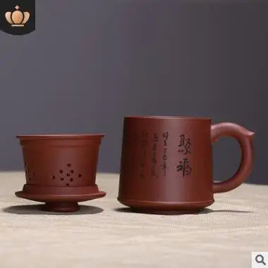PINNY 600ml Yixing Purple Clay Tea Mugs Chinese Kung Fu Tea Set Ceramic Tea Cups Hand Made Tea Ceremony Accessories