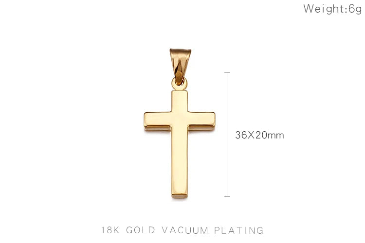 Cruz Pendant For Women Men Polished Stainless Steel Waterproof Simple Shiny Pendant Never Fade