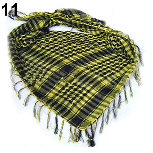 Hunting Scarf Military Shemagh Desert Keffiyeh Head Neck Scarf Arab Wrap with Tassel