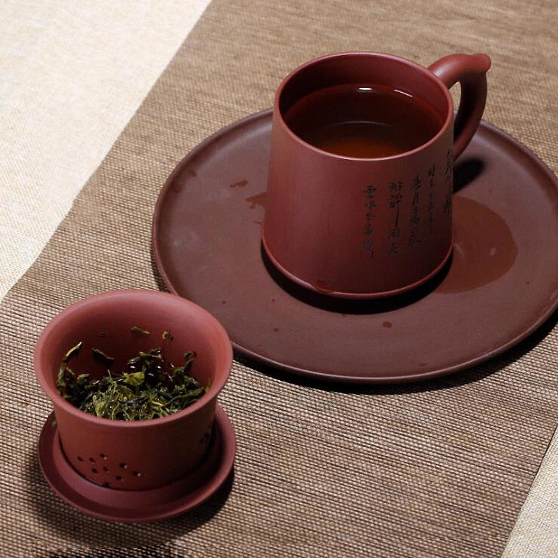 PINNY 600ml Yixing Purple Clay Tea Mugs Chinese Kung Fu Tea Set Ceramic Tea Cups Hand Made Tea Ceremony Accessories