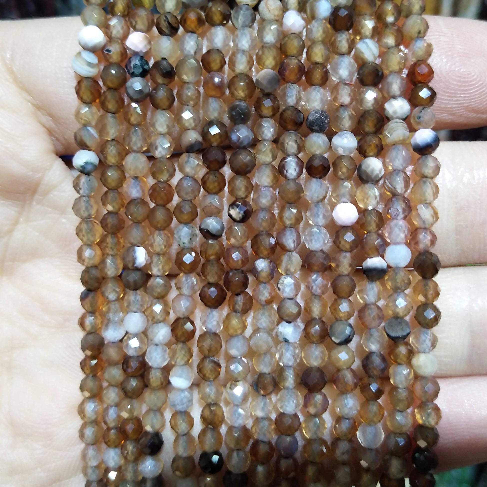 Faceted 2 3MM Natural Jades Rose Quarts Amethysts Small Round Stone Loose Bead For Jewelry Makng Charm DIY Bracele Necklace