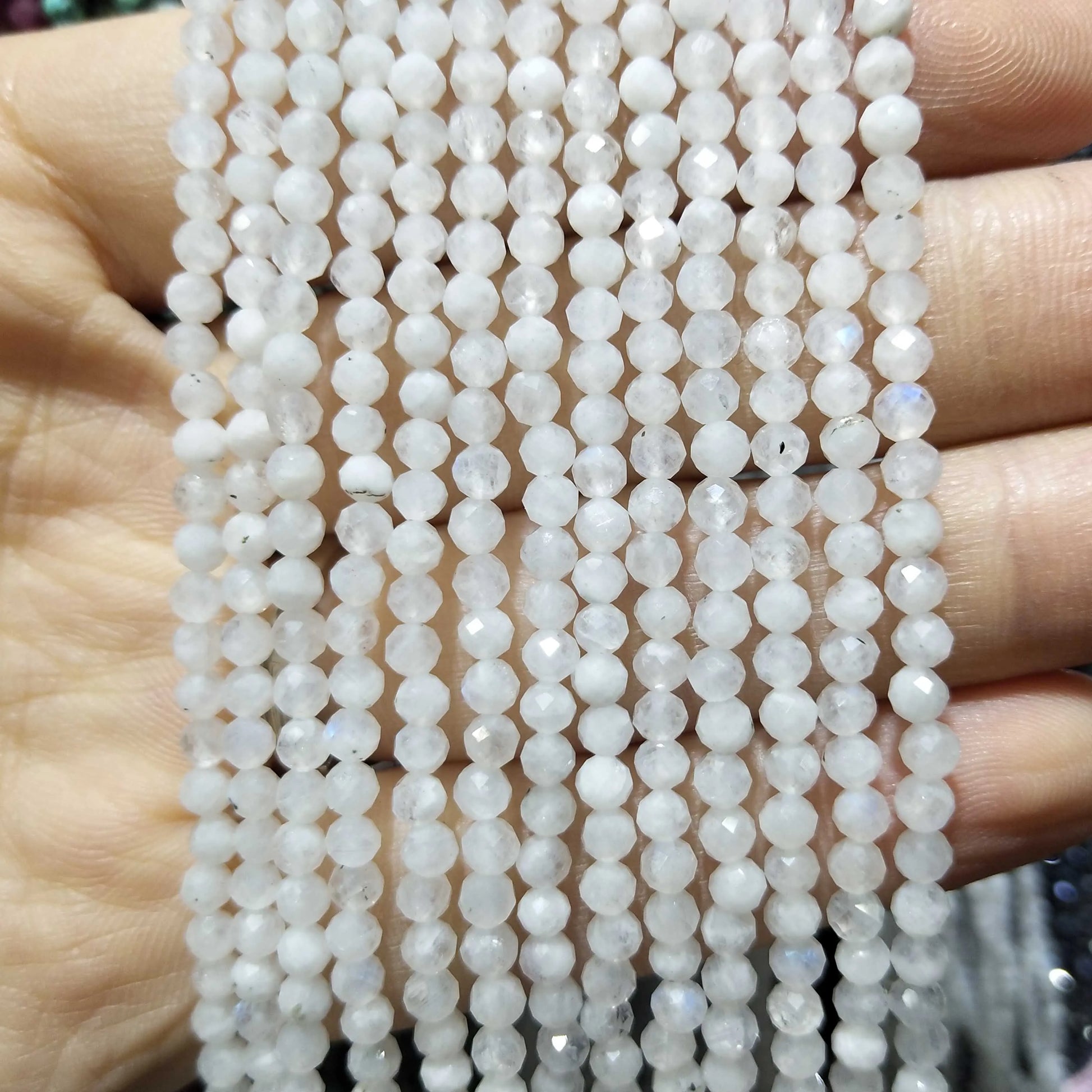 Faceted 2 3MM Natural Jades Rose Quarts Amethysts Small Round Stone Loose Bead For Jewelry Makng Charm DIY Bracele Necklace