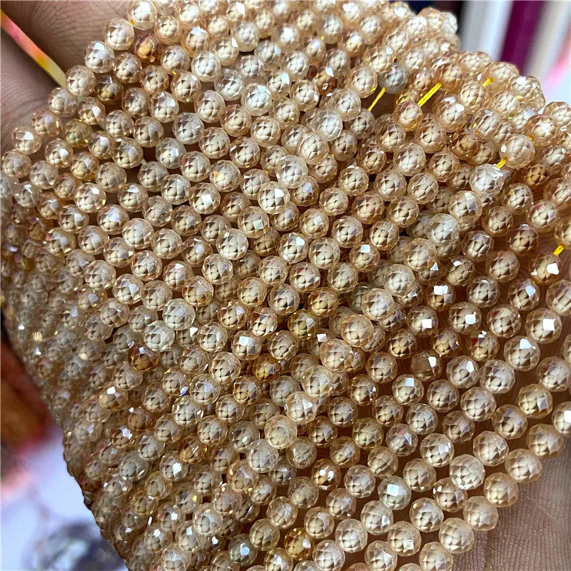 Faceted Natural 2 3 mm Stone Bead Zircon Rose Quartzs Amethysts Rubys Agates Seed Beads for Jewelry Making Beadwork DIY Supplies