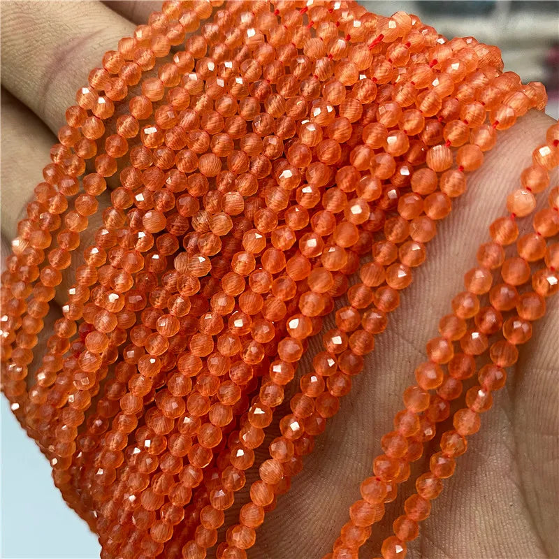 Faceted Natural 2 3 mm Stone Bead Zircon Rose Quartzs Amethysts Rubys Agates Seed Beads for Jewelry Making Beadwork DIY Supplies