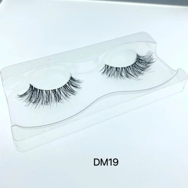 Mink 3D False Eyelashes Handmade Transparent Stem Natural Long Cross Eyelashes Winged Party Dating Makeup Thick Fake Eyelashes
