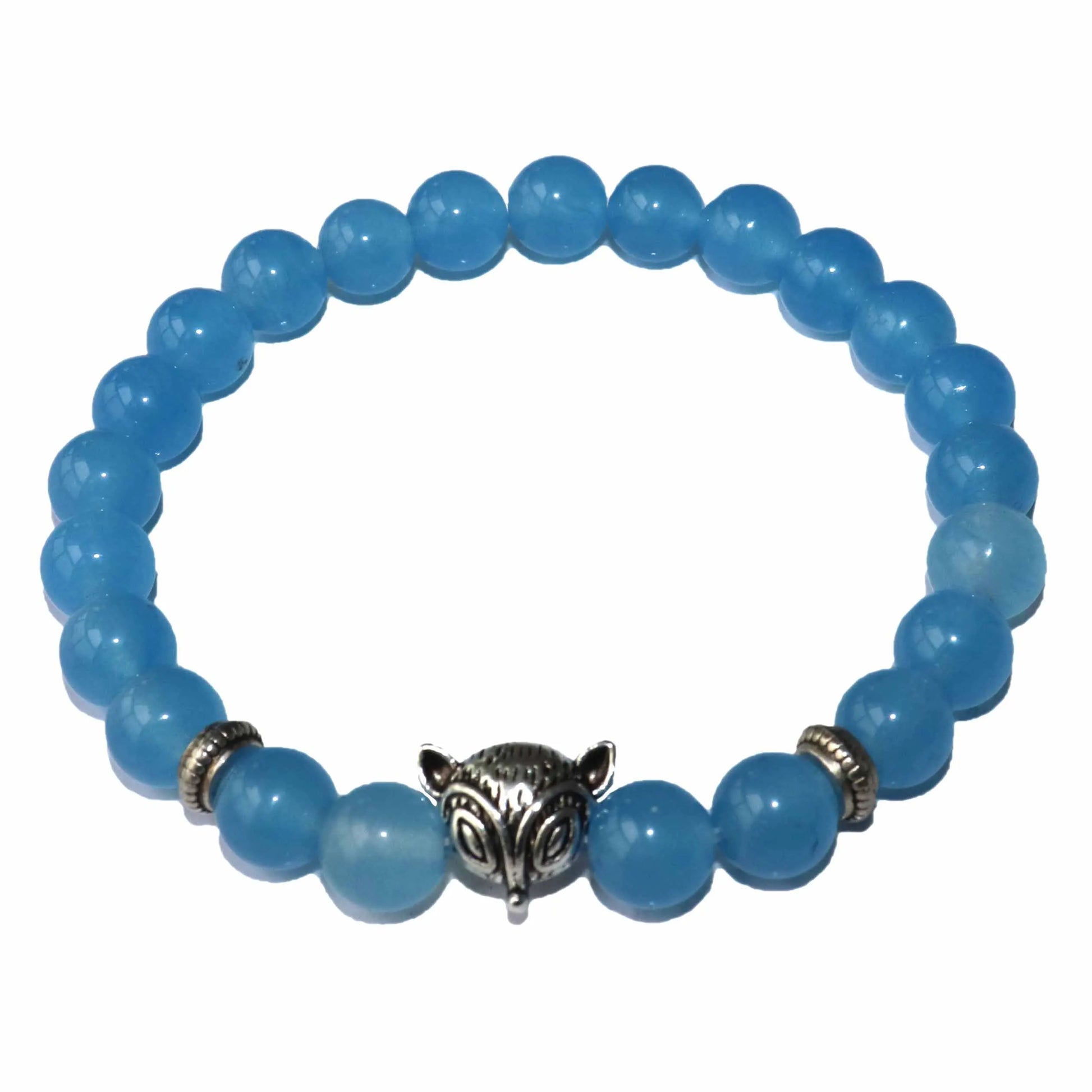 Natural Stone Men's Beaded Jewelry Crystal Agates Jades Tiger Eye Stone Beaded Fox Bracelets Party Gift Stretch Yoga Jewelry