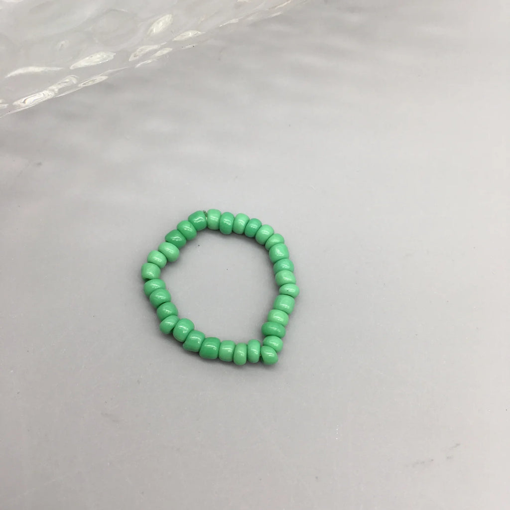 Simple Seed Beads Rings For Women Fashion Crystal Beaded Rings Cute Minimalist Coloful Beads Geometric Stacked Fine Rings