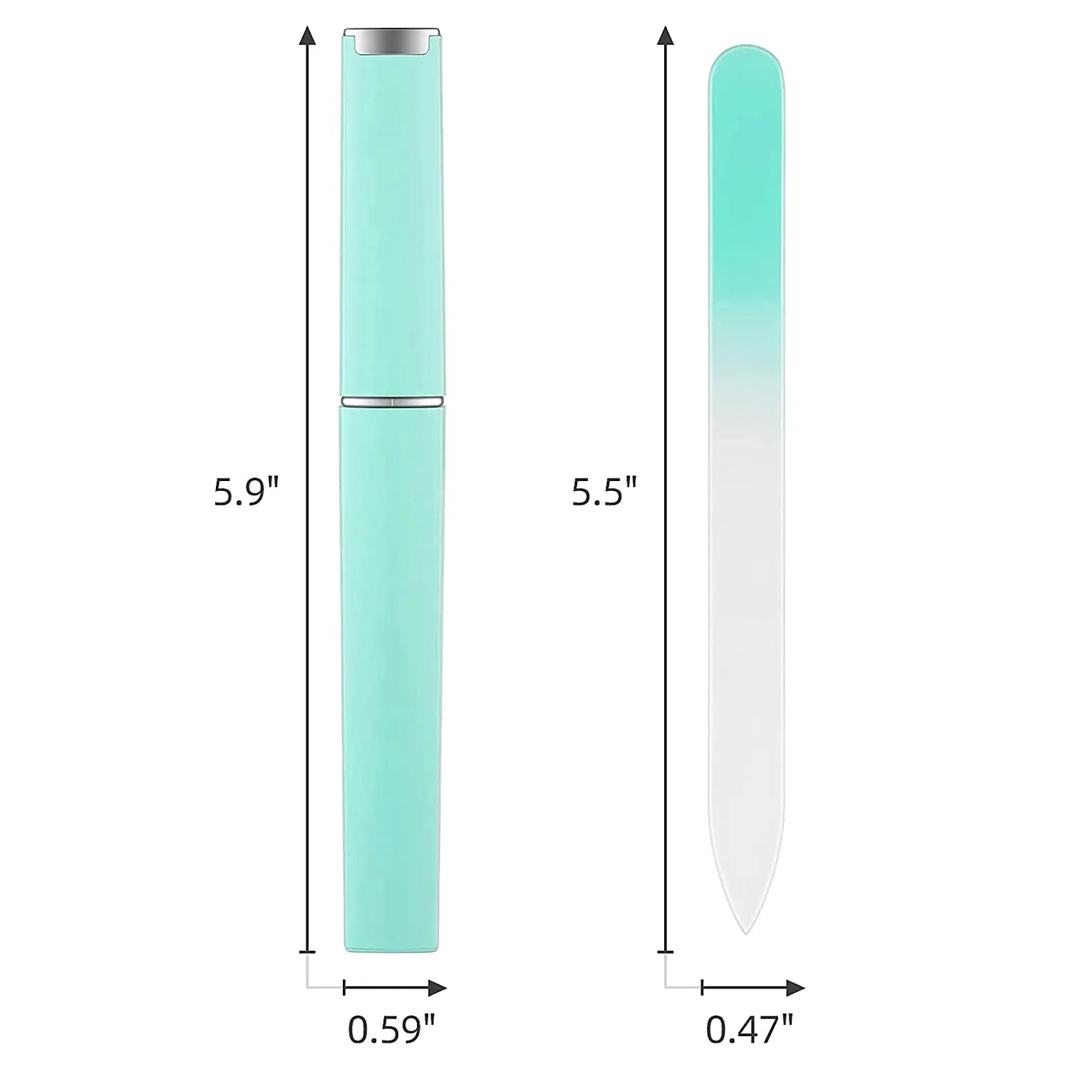 Premium Glass Nail File With Case, Crystal Nail File, Professional Salon Manicure Tool For Natural Nails, Gift For Women Girls