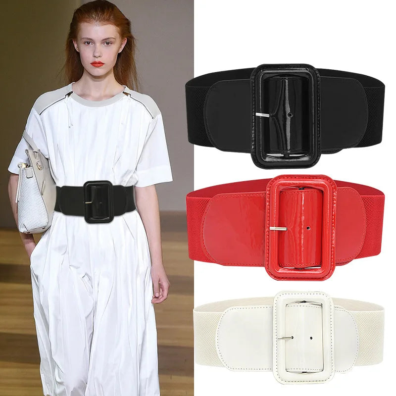 Big girdle, tight girdle, wide stretch girdle, black stretch girdle, plus size girdle, fashion ladies designer belts