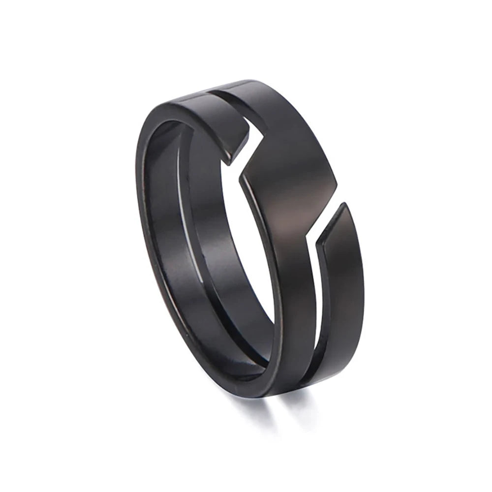 Skyrim Minimalist Ring for Men Women Stainless Steel Finger Rings Fashion Couple Jewelry Wedding Band Gift Wholesale