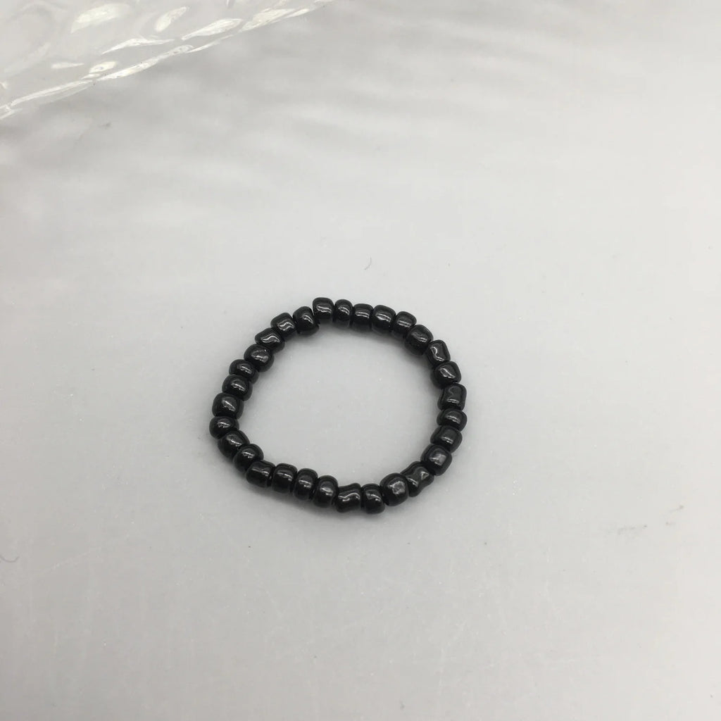 Simple Seed Beads Rings For Women Fashion Crystal Beaded Rings Cute Minimalist Coloful Beads Geometric Stacked Fine Rings