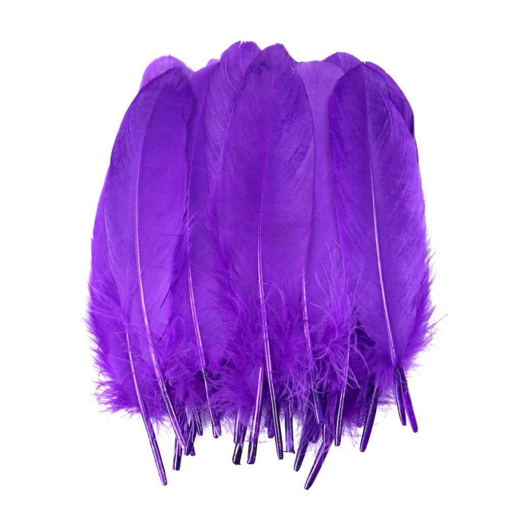 10/50/100pcs Natural Goose feathers Dyed various feather for crafts wedding jewelry party accessories 15-20cm/6-8 inch