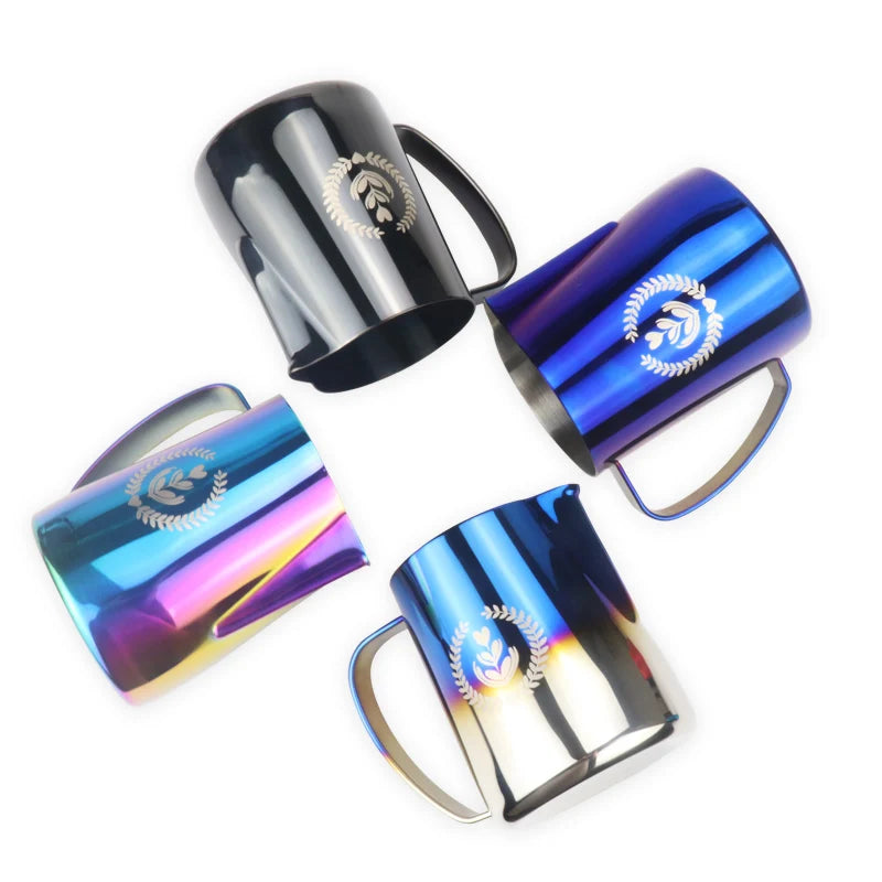 Frothing Pitcher 600ml Espresso Stainless Steel Pull Flower Cup Latte Coffee Milk Mug Frother Milk Foaming For Barista Tool