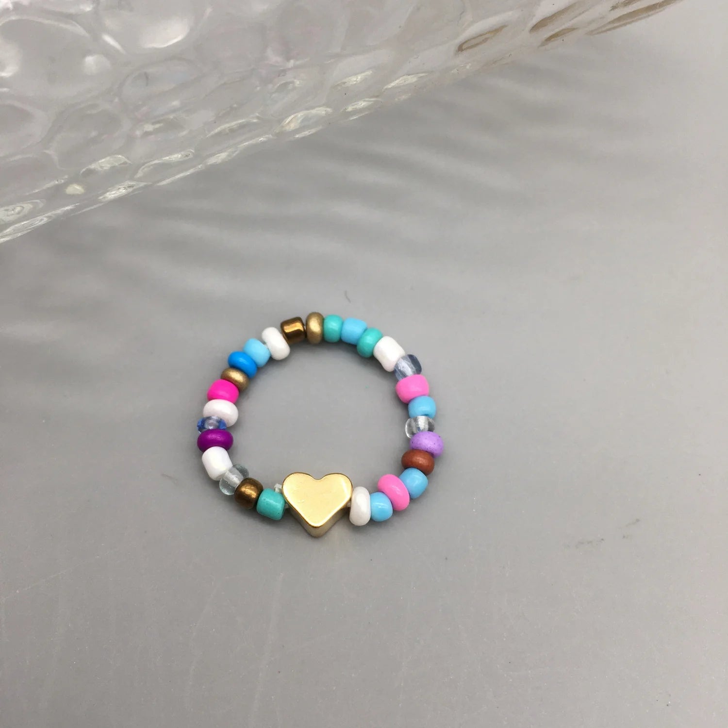 Simple Seed Beads Rings For Women Fashion Crystal Beaded Rings Cute Minimalist Coloful Beads Geometric Stacked Fine Rings