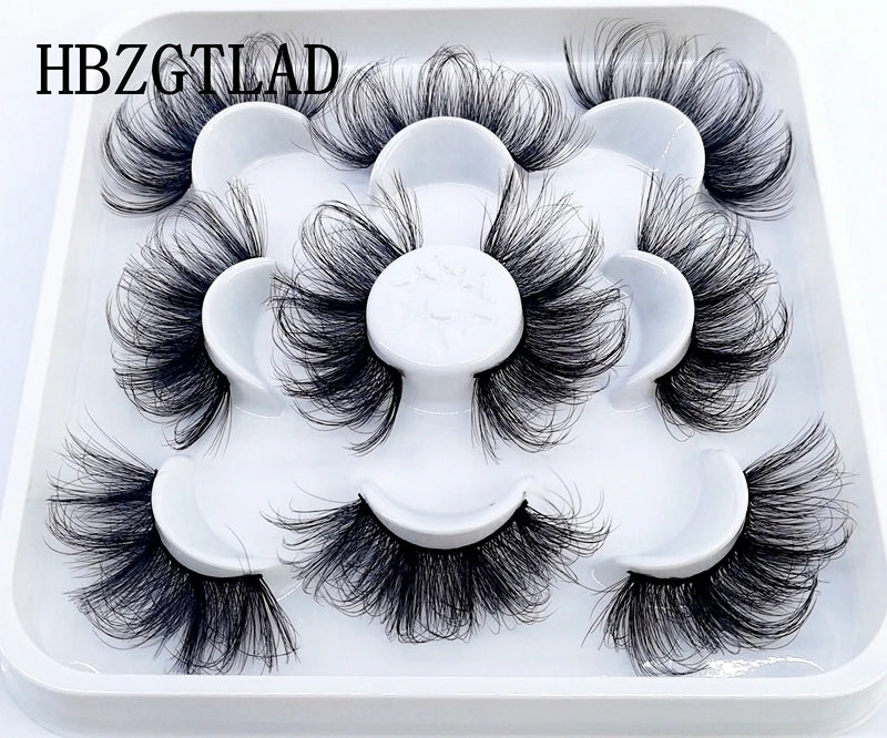 New 4-8 Pairs Mink Eyelashes 10-25mm Lashes Fluffy 3d Mink Lashes Makeup Dramatic Long Natural Eye Lashes Extension Maquillaje