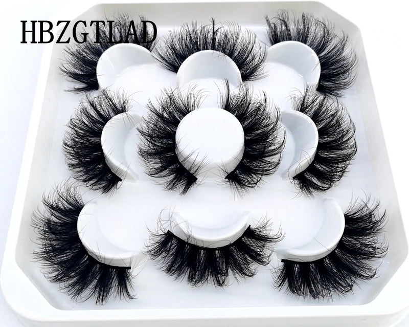 New 4-8 Pairs Mink Eyelashes 10-25mm Lashes Fluffy 3d Mink Lashes Makeup Dramatic Long Natural Eye Lashes Extension Maquillaje