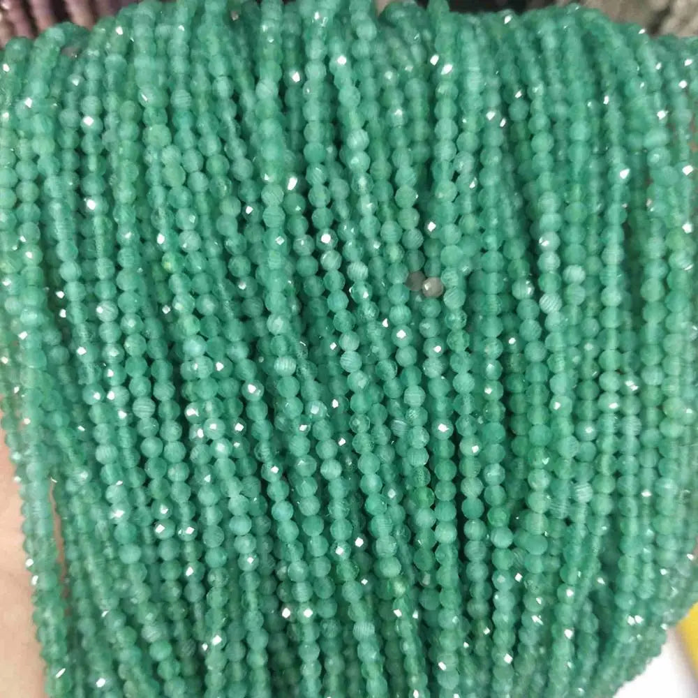 Faceted 2 3MM Natural Jades Rose Quarts Amethysts Small Round Stone Loose Bead For Jewelry Makng Charm DIY Bracele Necklace