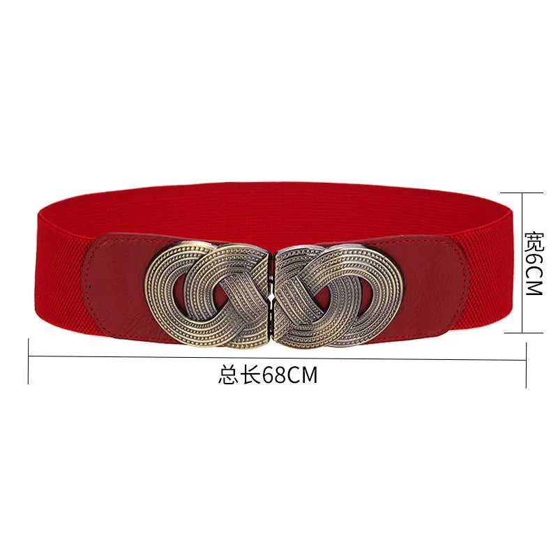 Big girdle, tight girdle, wide stretch girdle, black stretch girdle, plus size girdle, fashion ladies designer belts