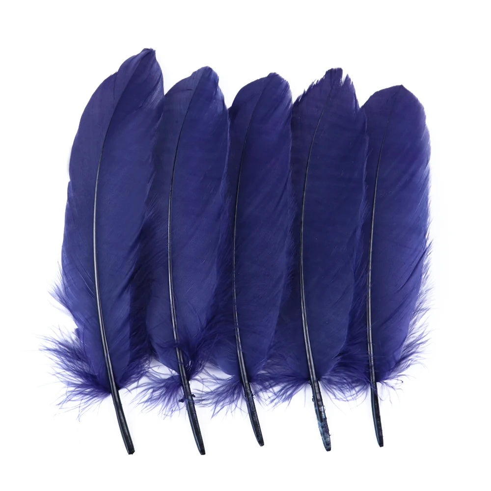 10/50/100pcs Natural Goose feathers Dyed various feather for crafts wedding jewelry party accessories 15-20cm/6-8 inch