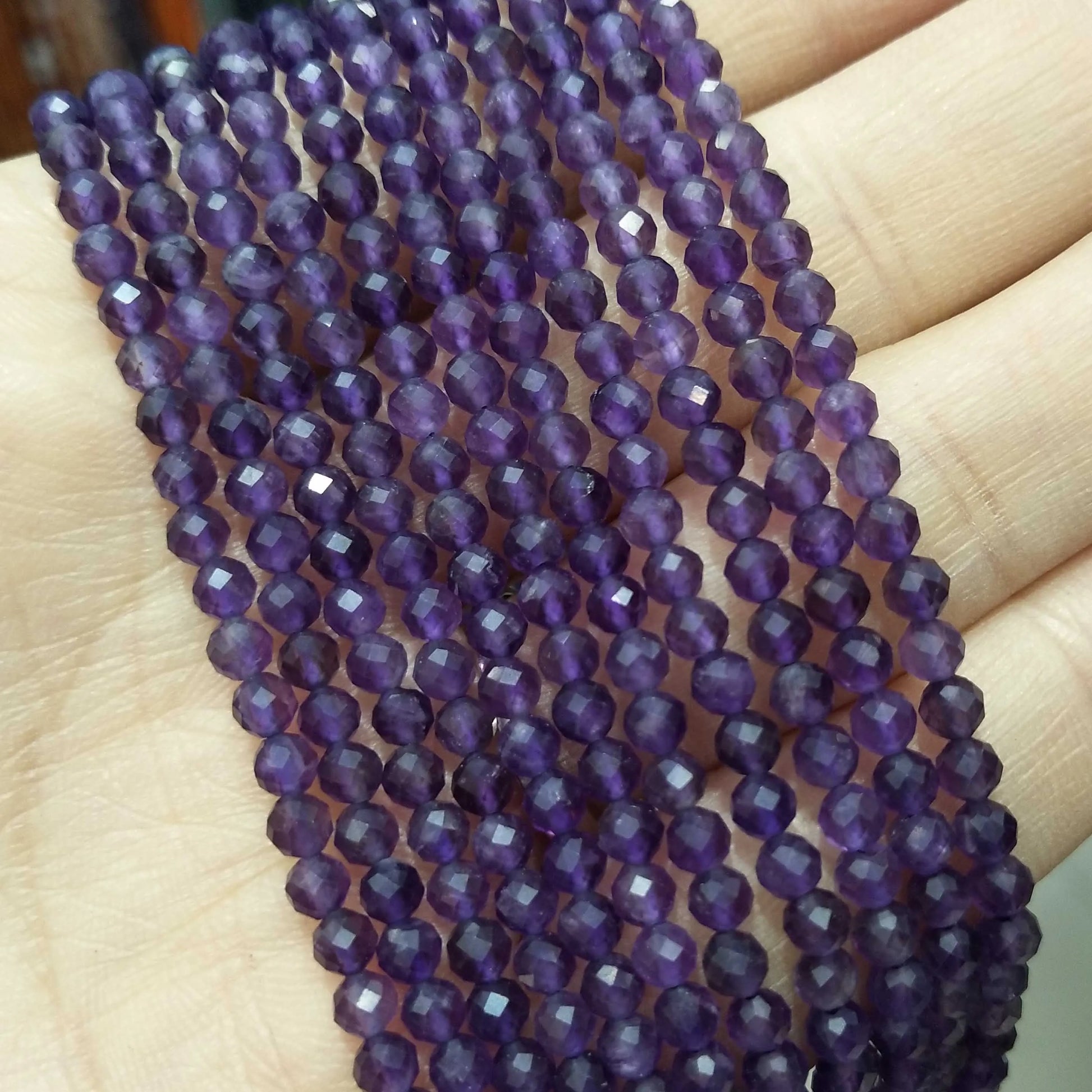 Faceted 2 3MM Natural Jades Rose Quarts Amethysts Small Round Stone Loose Bead For Jewelry Makng Charm DIY Bracele Necklace