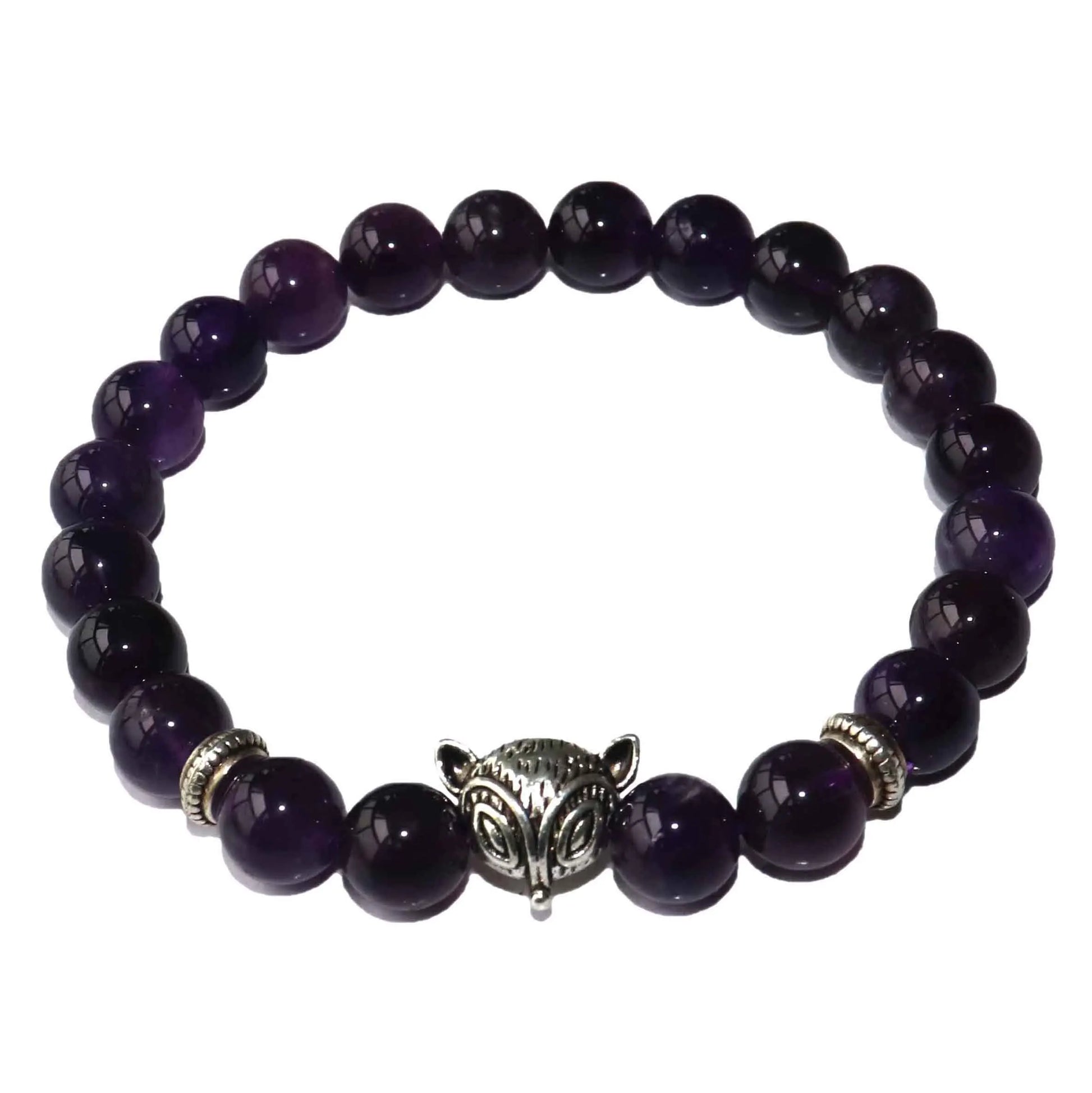 Natural Stone Men's Beaded Jewelry Crystal Agates Jades Tiger Eye Stone Beaded Fox Bracelets Party Gift Stretch Yoga Jewelry