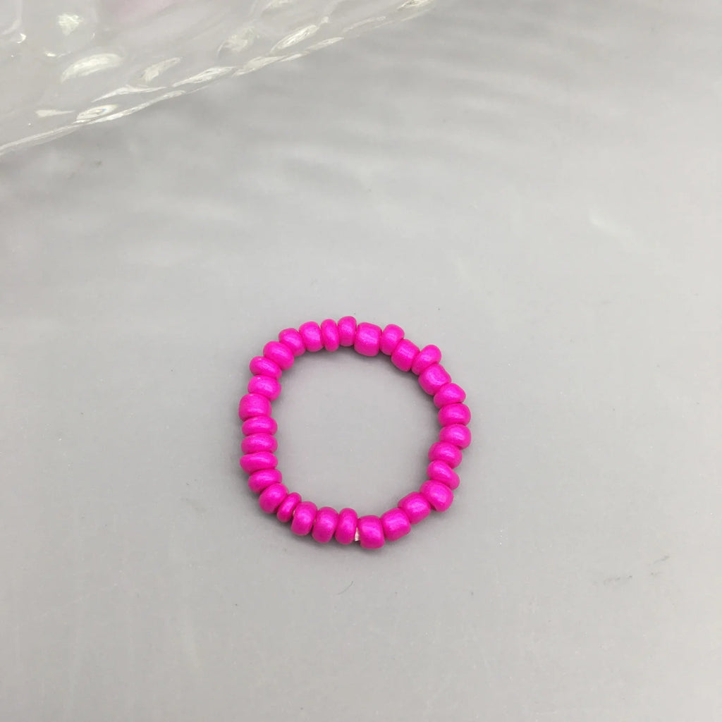 Simple Seed Beads Rings For Women Fashion Crystal Beaded Rings Cute Minimalist Coloful Beads Geometric Stacked Fine Rings