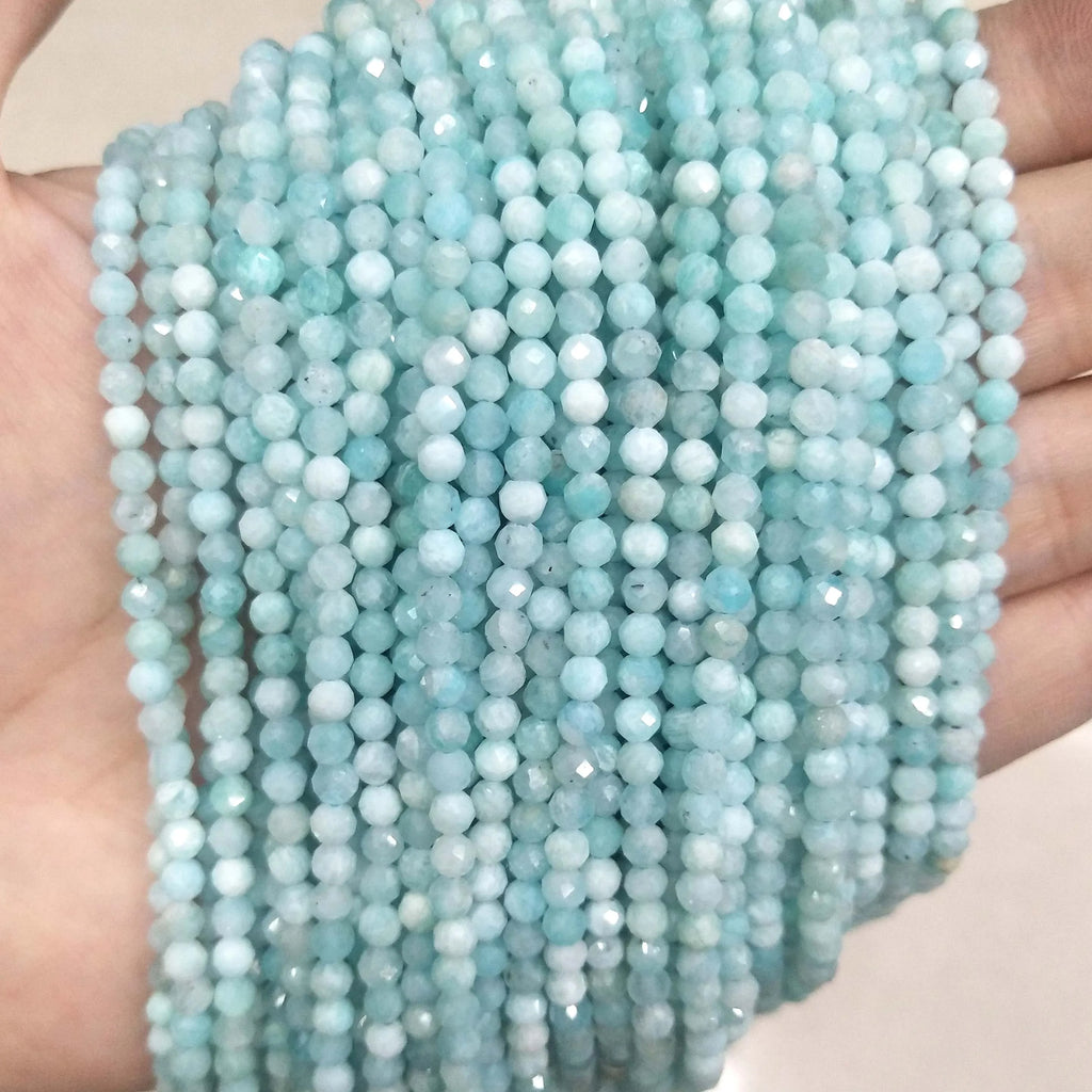 Faceted 2 3MM Natural Jades Rose Quarts Amethysts Small Round Stone Loose Bead For Jewelry Makng Charm DIY Bracele Necklace