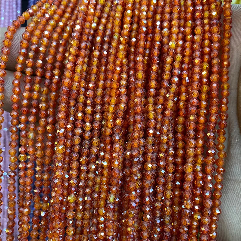 Faceted Natural 2 3 mm Stone Bead Zircon Rose Quartzs Amethysts Rubys Agates Seed Beads for Jewelry Making Beadwork DIY Supplies